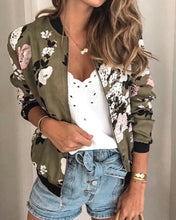 Load image into Gallery viewer, Floral print bomber jacket