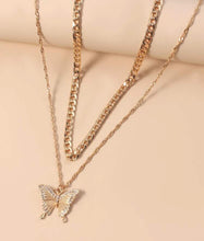 Load image into Gallery viewer, 2pc Butterfly necklace