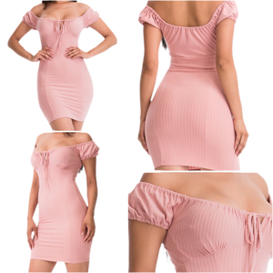 Off The Shoulder  Bodycon Mini Dress