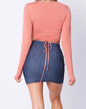 Load image into Gallery viewer, Wrapped and tied crop top