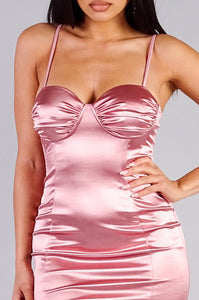 Mermaid Satin Mini Dress