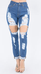 Plus size high waist jeans