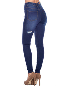 High rise skinny jeans