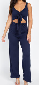 Front Tie Jumpsuit