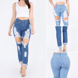 Plus size high waist jeans