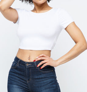 Julia White Crop Top