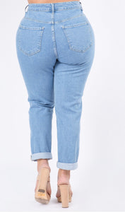 Plus size high waist jeans