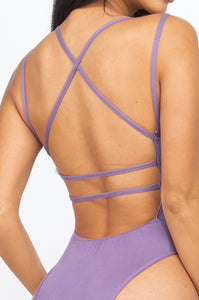 Crisscross back-out Bodysuit