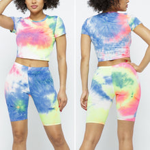 Load image into Gallery viewer, Tie Dye Biker Set