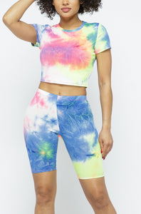 Tie Dye Biker Set