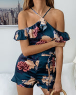 Fly Girl Ruffled Floral Romper