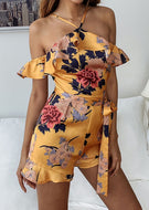 Fly Girl Ruffled Floral Romper