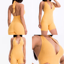 Load image into Gallery viewer, Halter V-Neck Romper