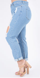 Plus size high waist jeans