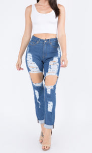 Plus size high waist jeans